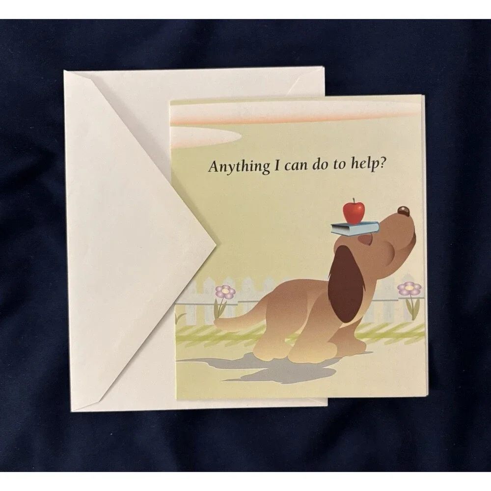 Support Card with White Envelope | Dog design by Habitat